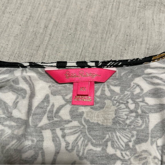 Lilly Pulitzer Talley Peony Black and Gold Floral Long Sleeve Dress - Picture 6 of 6